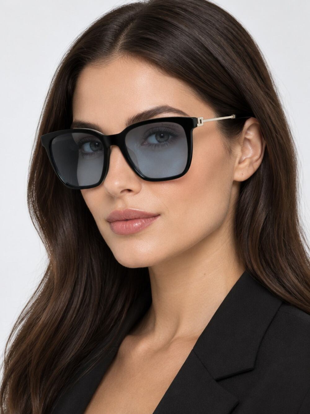 NEW TIFFANY & CO TF4244D 80019S BLACK Sunglasses Authentic